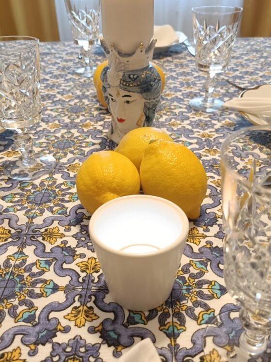 Decor mediteranean cu lămâi