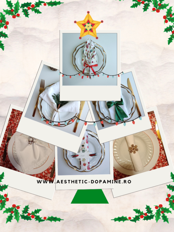 Cum să aranjezi șervetele de Crăciun: idei simple și elegante pentru masa festivă