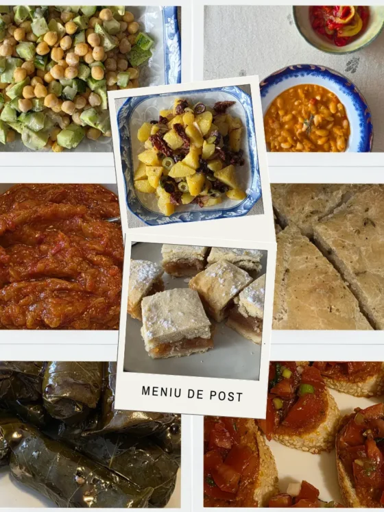 Meniu de post pentru o masă de pomenire