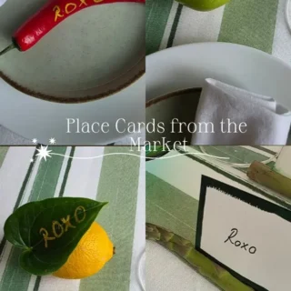 Când legumele și fructele devin place cards