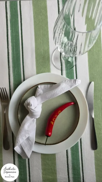 ardei folosit ca place card