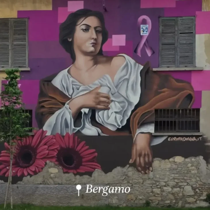 pictura murala orasul Bergamo